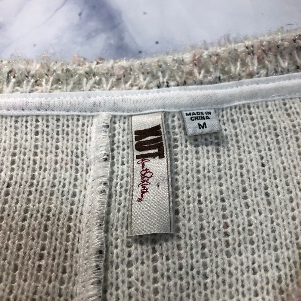 Kut from the Kloth Cream Boucle Knit Sweater - Picture 6 of 7
